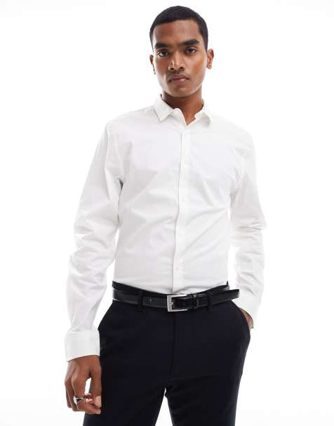 New Look - Camicia a maniche lunghe in popeline bianca - view 1
