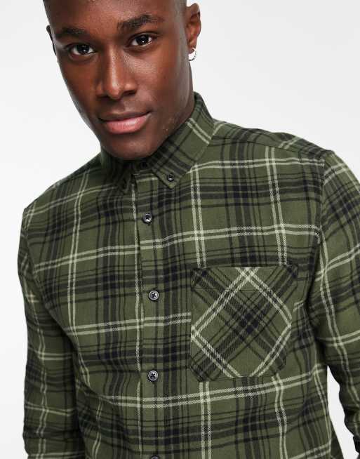 Camicia a quadri verde sale