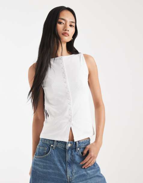 New Look - Camicia bianca con bottoni - view 1