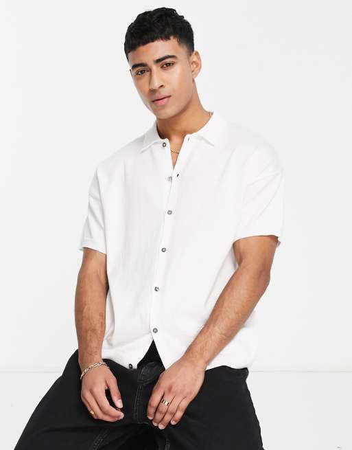 New Look - Camicia comoda bianca con bottoni