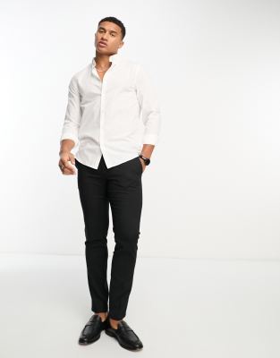 Camicia con bottoni e colletto bianca-Bianco - New Look Camicia donna  - immagine2