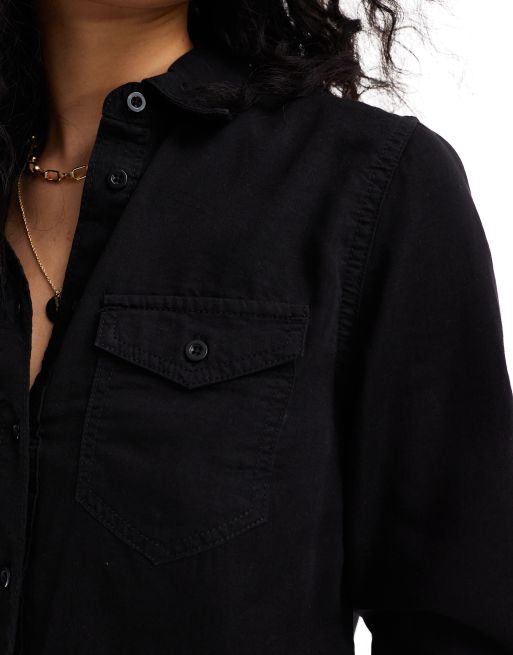 Camicia di jeans nera best sale