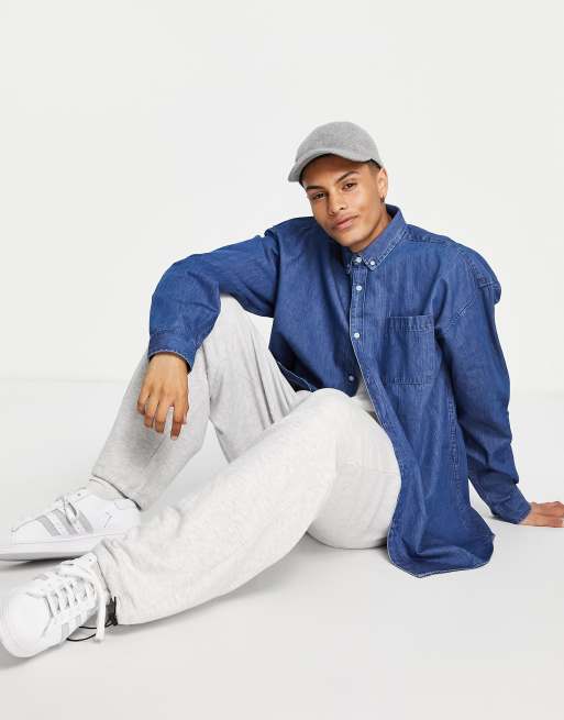 Camicia jeans oversize clearance