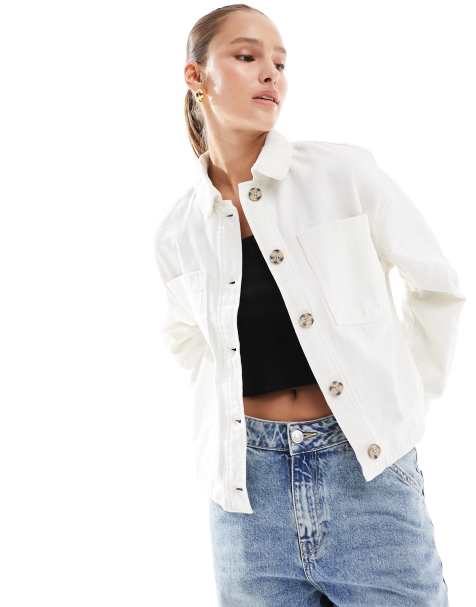 New Look - Camicia giacca in cotone color pietra - view 1
