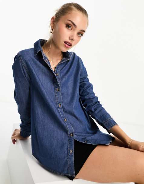 Acquista Camicia di jeans a maniche lunghe con punto jeans Premier da donna/ donna