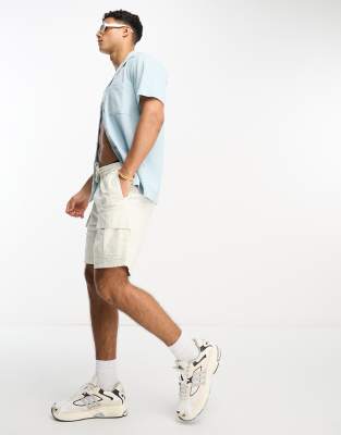 Camicia in piqué azzurro con rever in coordinato-Blu - New Look Camicia donna  - immagine1