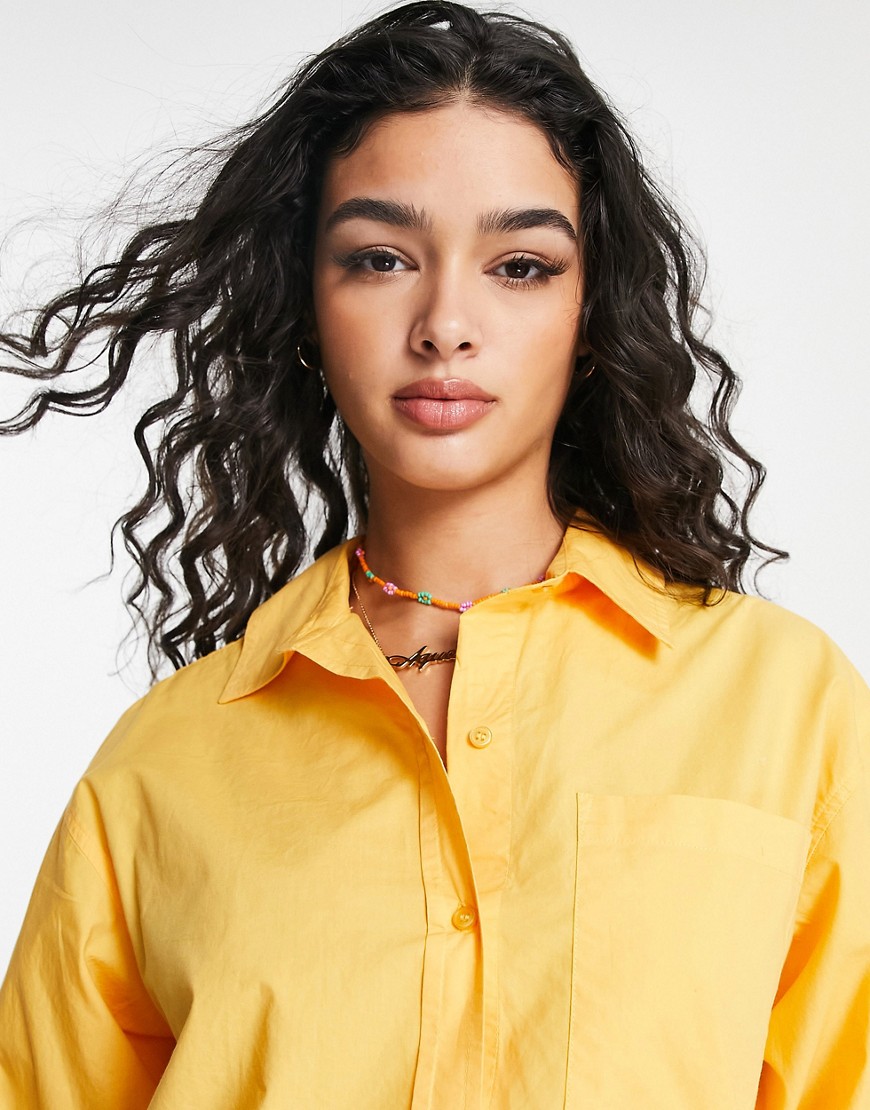 Camicia oversize arancione con bottoni - New Look Camicia donna  - immagine3