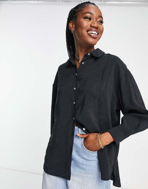 Camicia on sale nera oversize