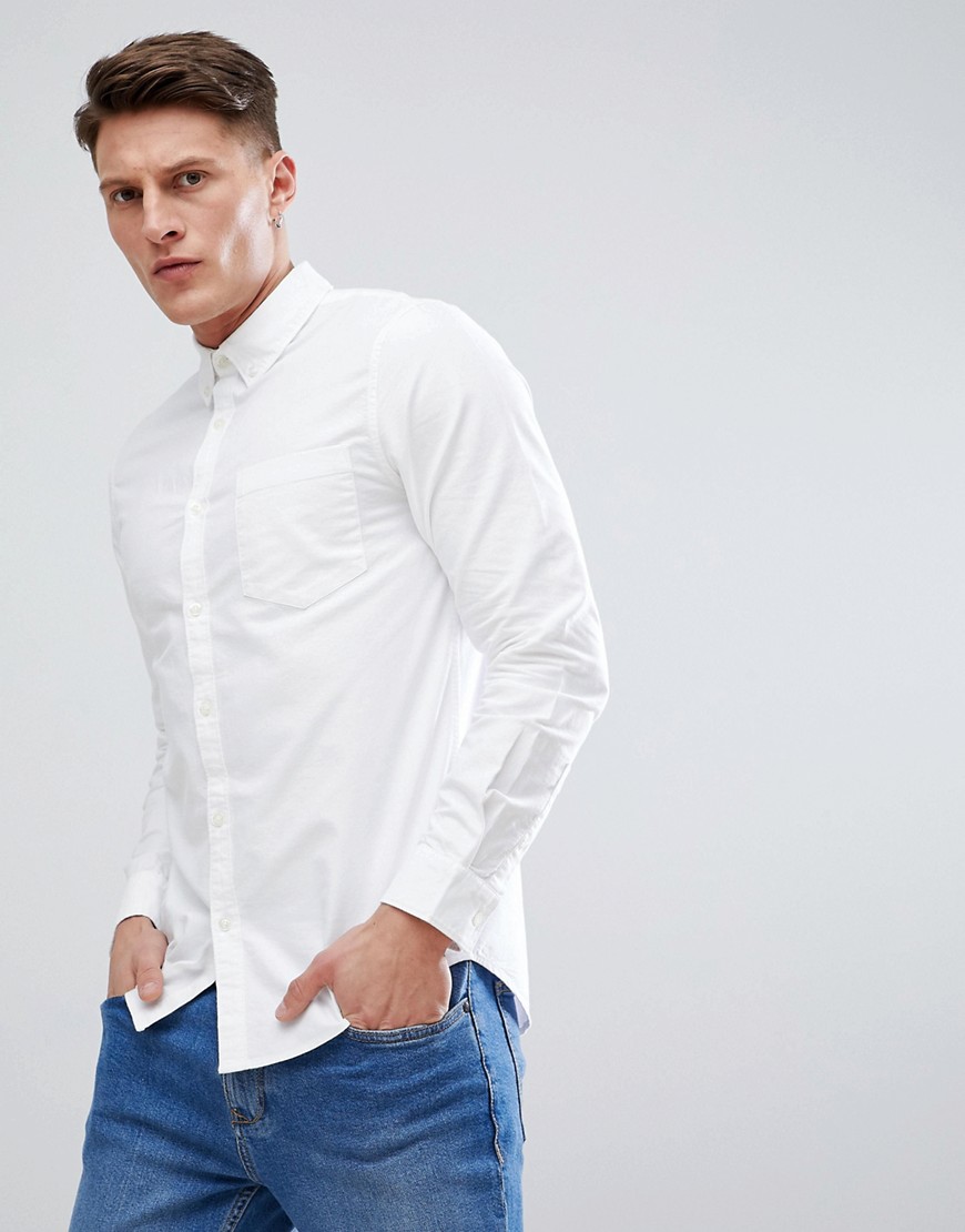 New Look - Camicia Oxford bianca-Bianco