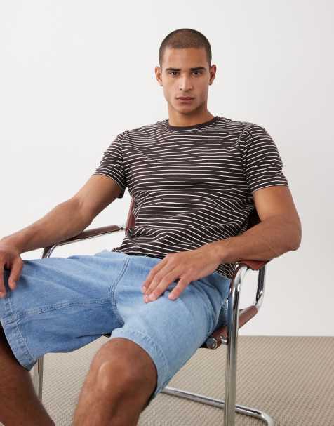 New Look - Camiseta marrón a rayas - view 1
