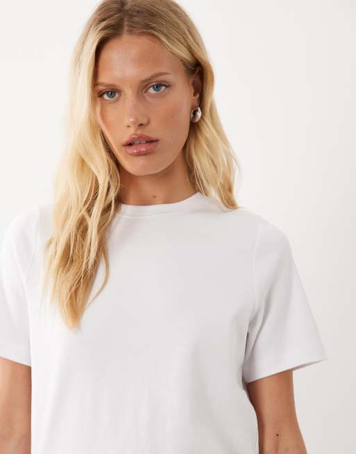 New Look - camiseta premium girlfriend blanca, 4 de 4