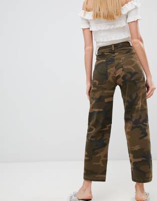 camo cargo pants new look