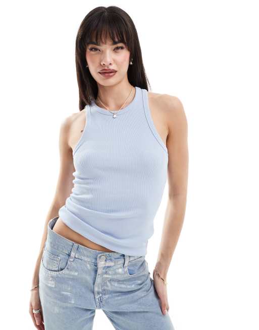 New Look - Canotta azzurra con scollo a vogatore , 3 di 4