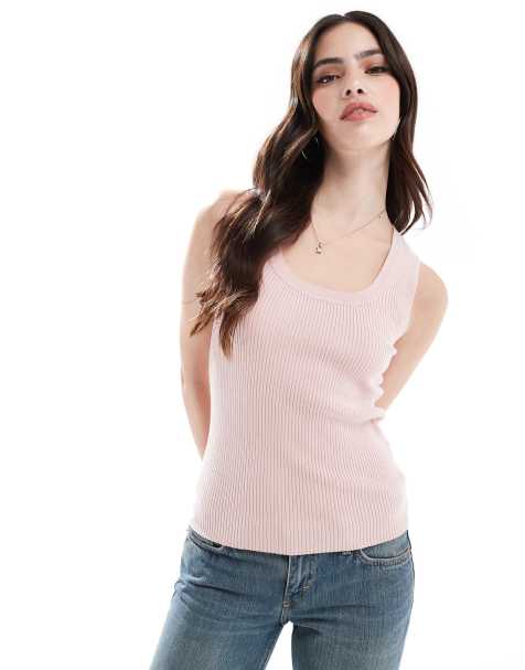 New Look - Canotta rosa con scollo rotondo - view 1