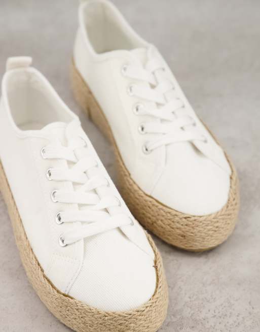 New look white canvas 2024 trainers