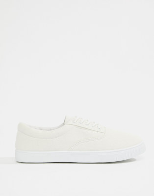 new look white canvas shoes