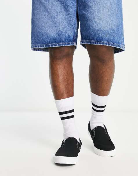 New Look canvas slip on trainers in black - view 1