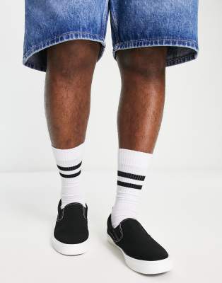 black elasticated trainers