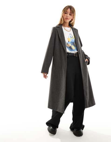 New Look - Cappotto elegante grigio gessato - view 1