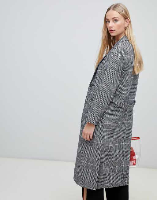 New Look - Cappotto lungo a quadri con barretta sul retro, 2 di 4