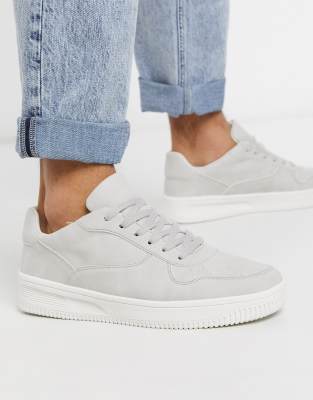 new look grey trainers