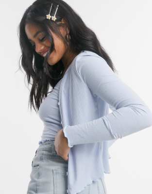 new look blue cardigan