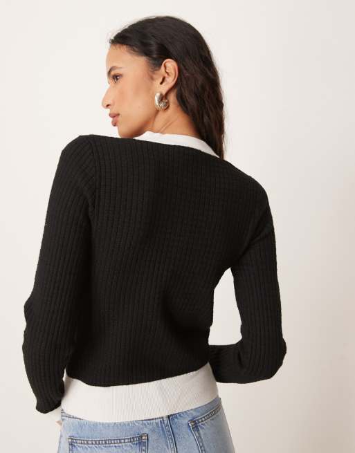 Cardigan Femme Rose Et Noir - Taille Unique, Nouveau Avec étiquettes, Laine Douce Et Confortable