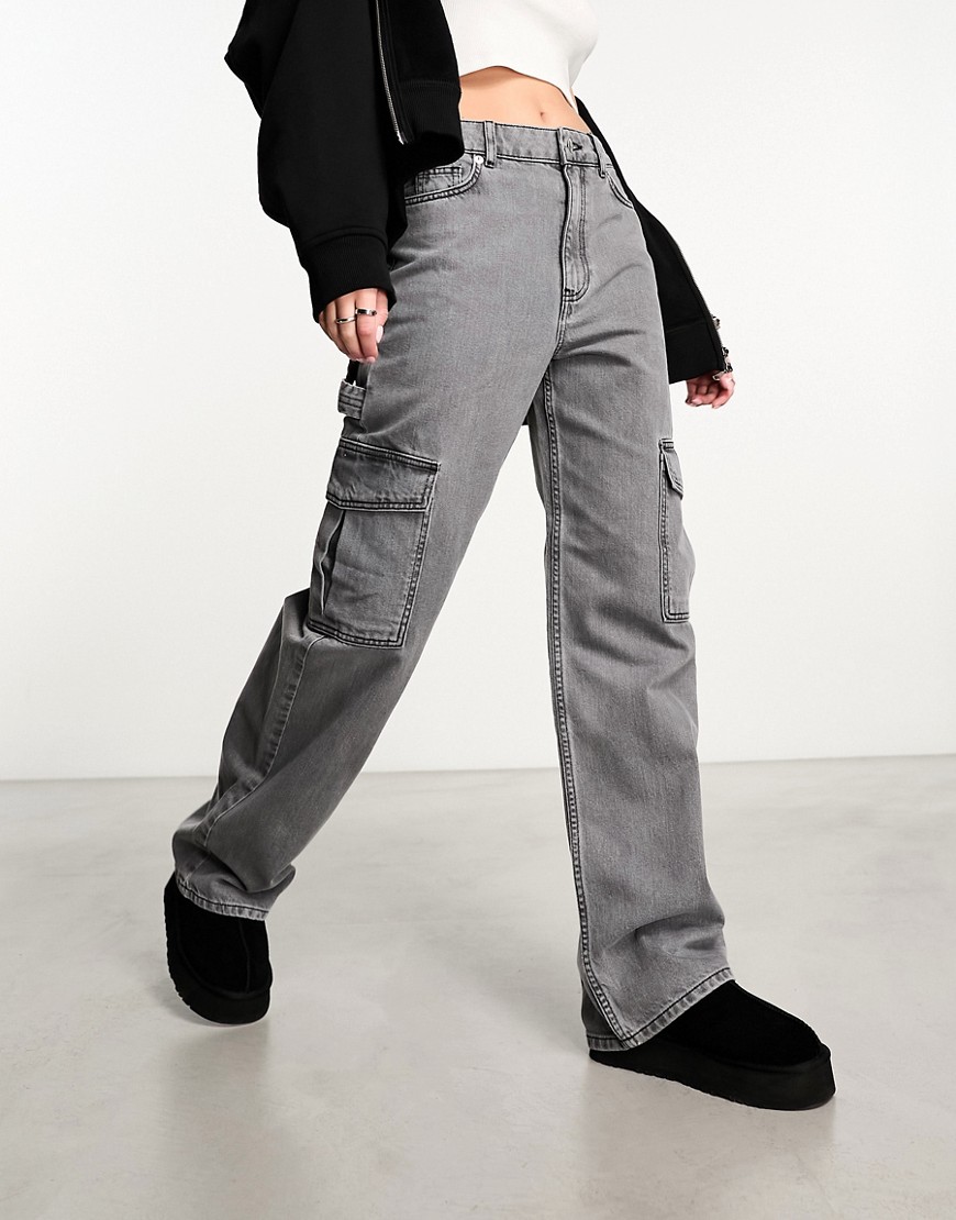New Look cargo jeans in grey