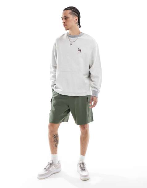 New look cargo jersey short in dark khaki - view 1
