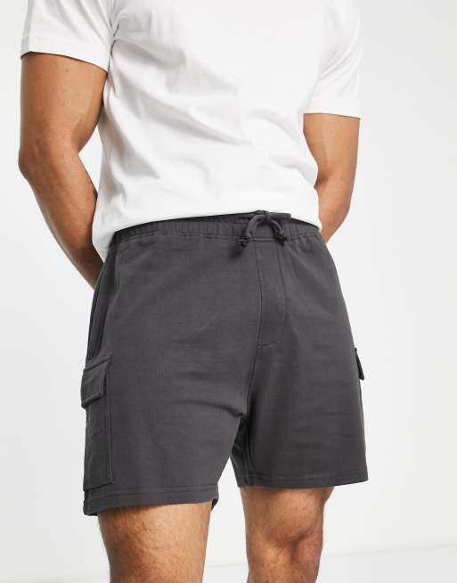 Dark grey hot sale jersey shorts