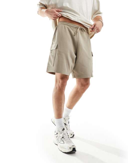 New look cargo jersey shorts in stone ASOS