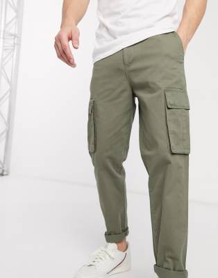 asos khaki cargo pants