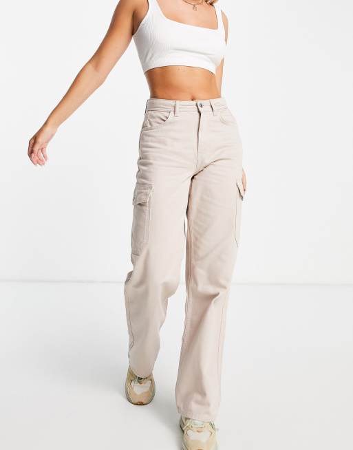 New Look Petite cargo jogger in stone