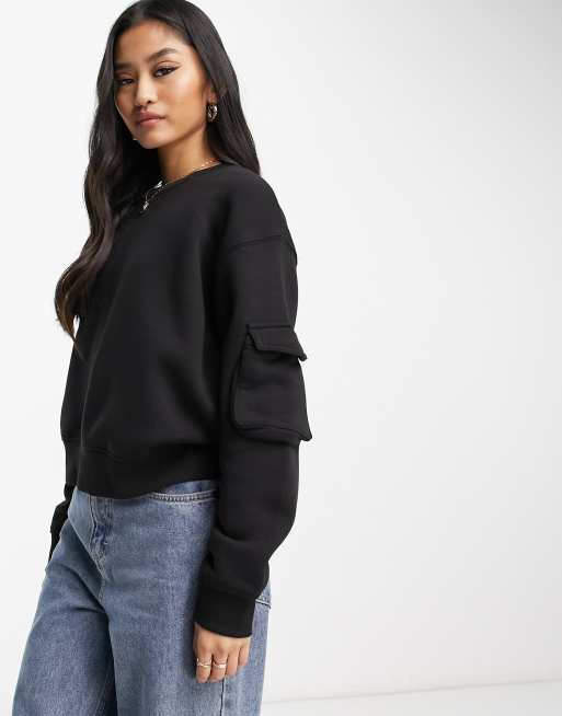 New look cheap black sweatshirt