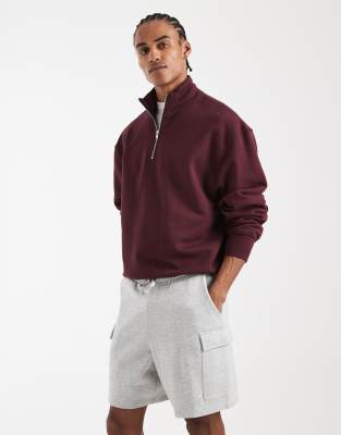 Cargo-Shorts in meliertem Grau Grau 2XL