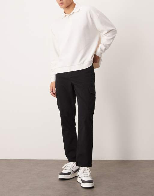 New Look cargo trousers in black