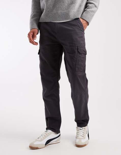 New Look cargo trousers in dark grey - view 1