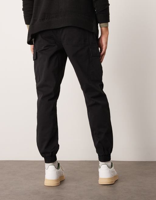 New Look - Cargobroek met boorden in zwart, 3 van 5