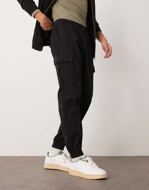 New Look - Cargobroek met boorden in zwart, 5 van 5