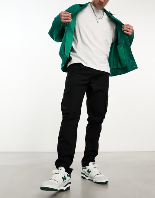 New Look – Cargohose aus Ripstop-Material in Schwarz