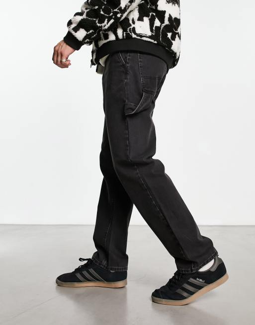 Black carpenter best sale pants mens