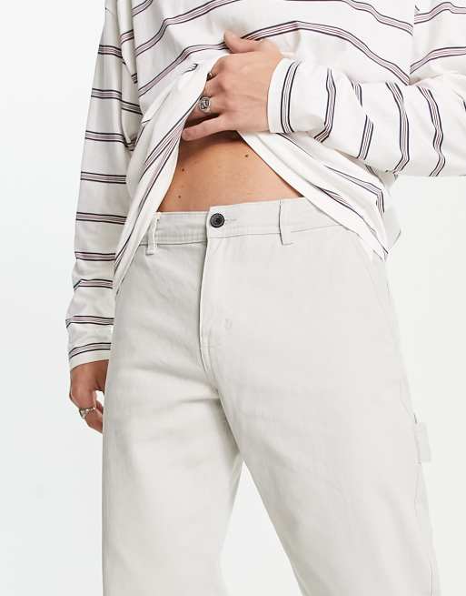 New Look carpenter pants in stone, 2 of 4