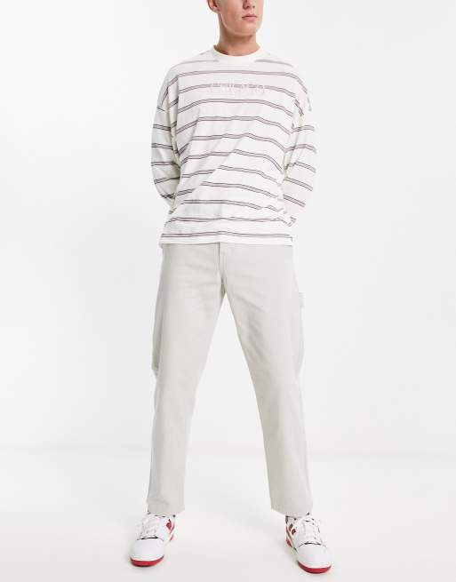 New Look carpenter trousers in stone, 4 of 4