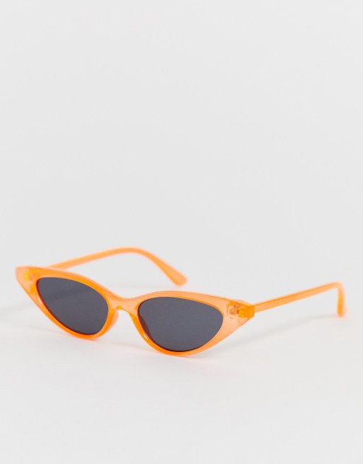 New Look cat eye sunglasses in neon orange