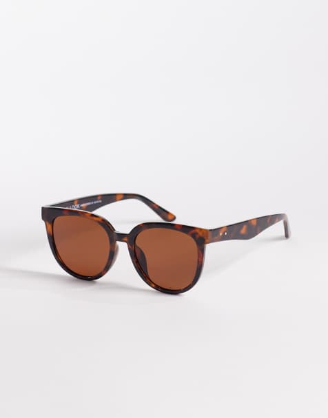 New Look cateye sunglasses in brown - view 1