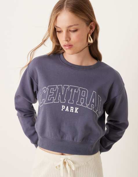 New Look central park cropped jumper in blue - view 1