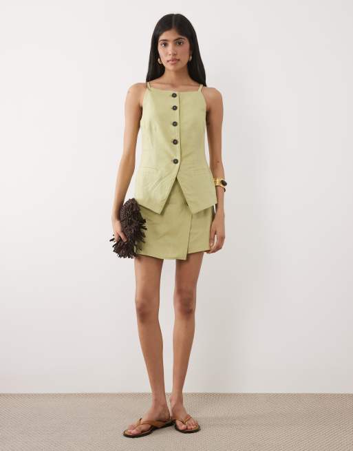New Look - Chaleco de traje verde claro de tirantes (parte de un conjunto), 3 de 4