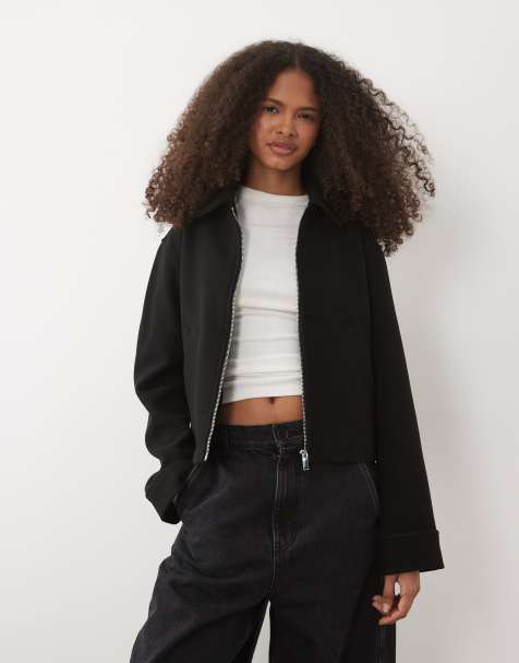 New Look - chaqueta negra con cremallera integral - view 1
