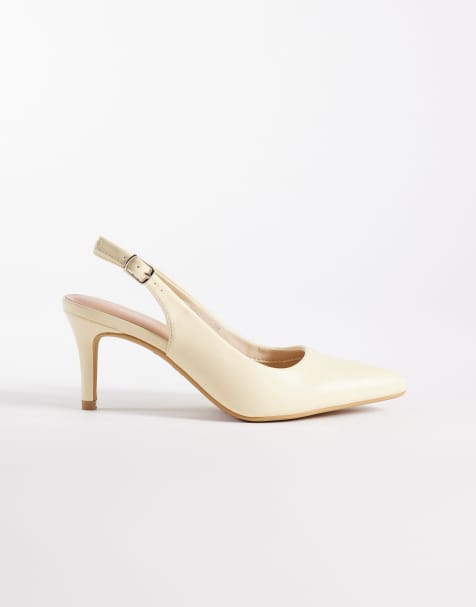 New Look - Chaussures à talon et bride arrière - Jaune - view 1