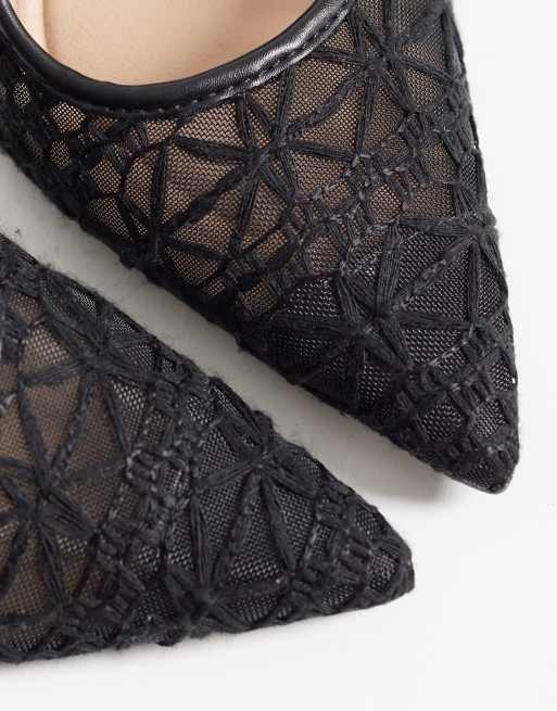 New Look - Chaussures au crochet avec bride arrière et talon - Noir, 4 de 4